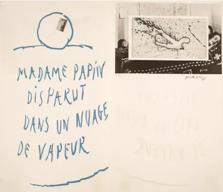 Radierung Alechinsky - Madame Papin disparut dans un nuage de vapeur