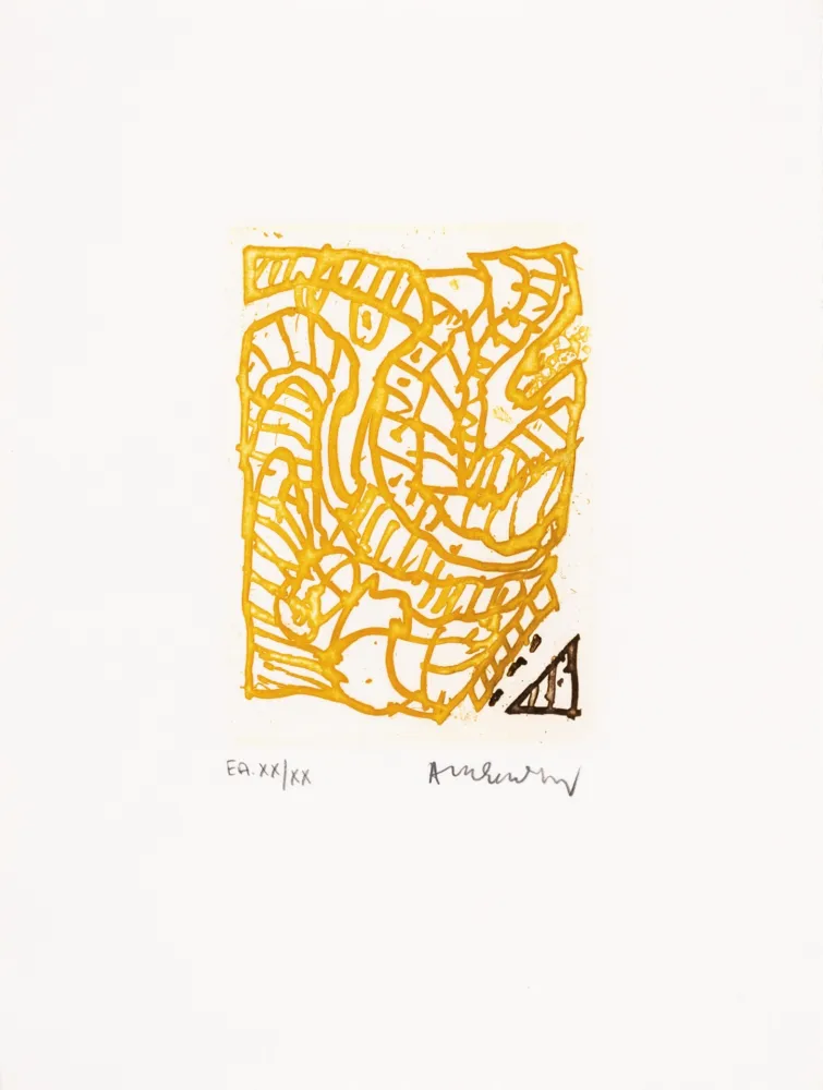 Radierung Und Aquatinta Alechinsky - Maint corps des chambres 04