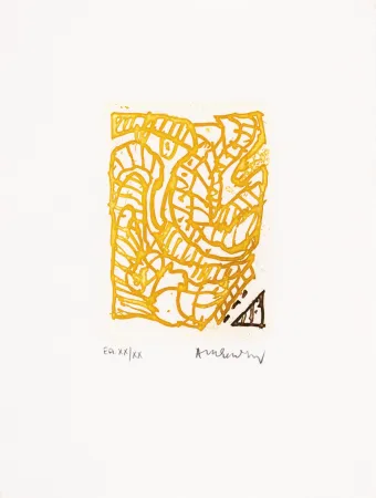 Radierung Und Aquatinta Alechinsky - Maint corps des chambres 04