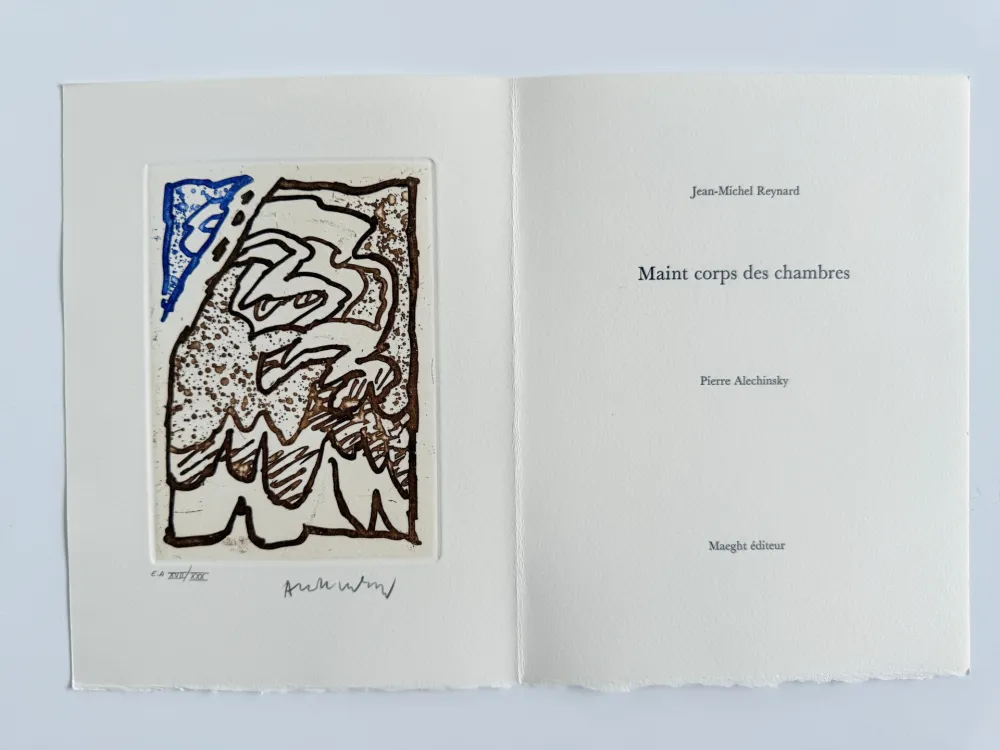 Radierung Alechinsky - Maint corps des chambres