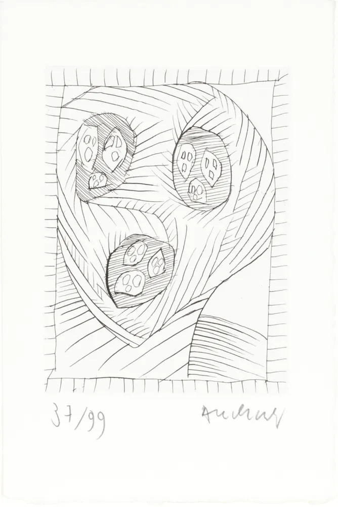 Radierung Alechinsky - Max Loreau