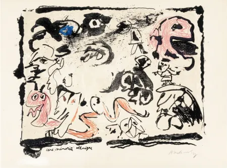 Lithographie Alechinsky - Minorité etchnique