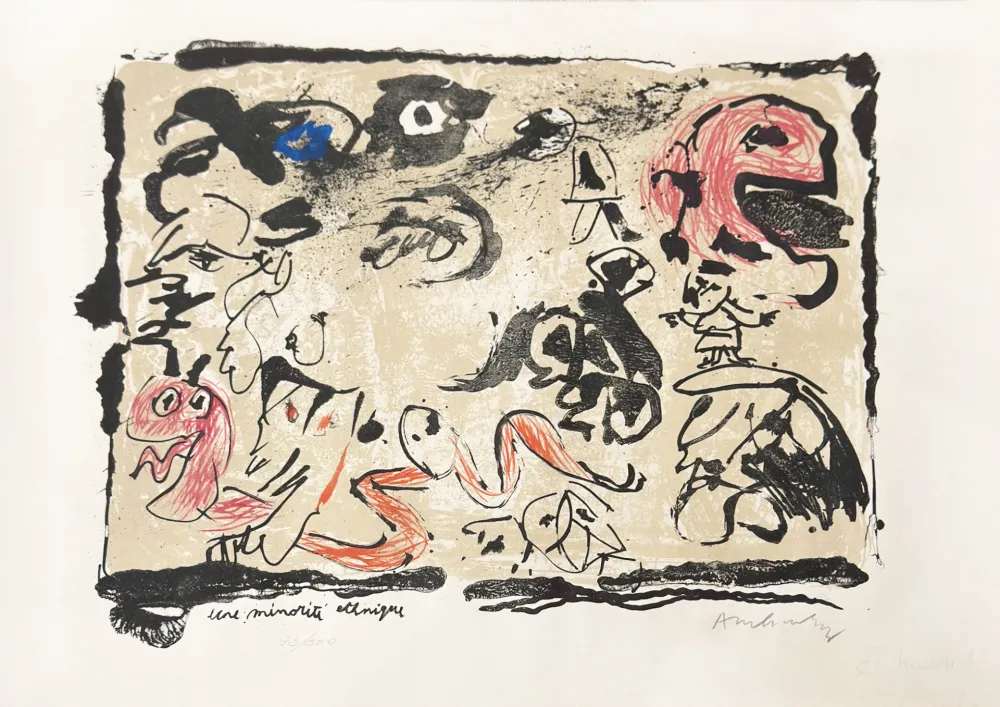 Lithographie Alechinsky - Minorité etchnique