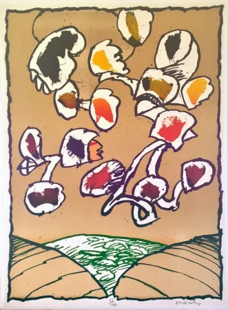 Lithographie Alechinsky - Objet volant N° 3