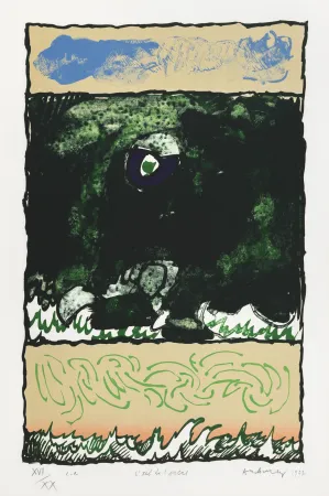 Lithographie Alechinsky - Oeil de l'encre (L')