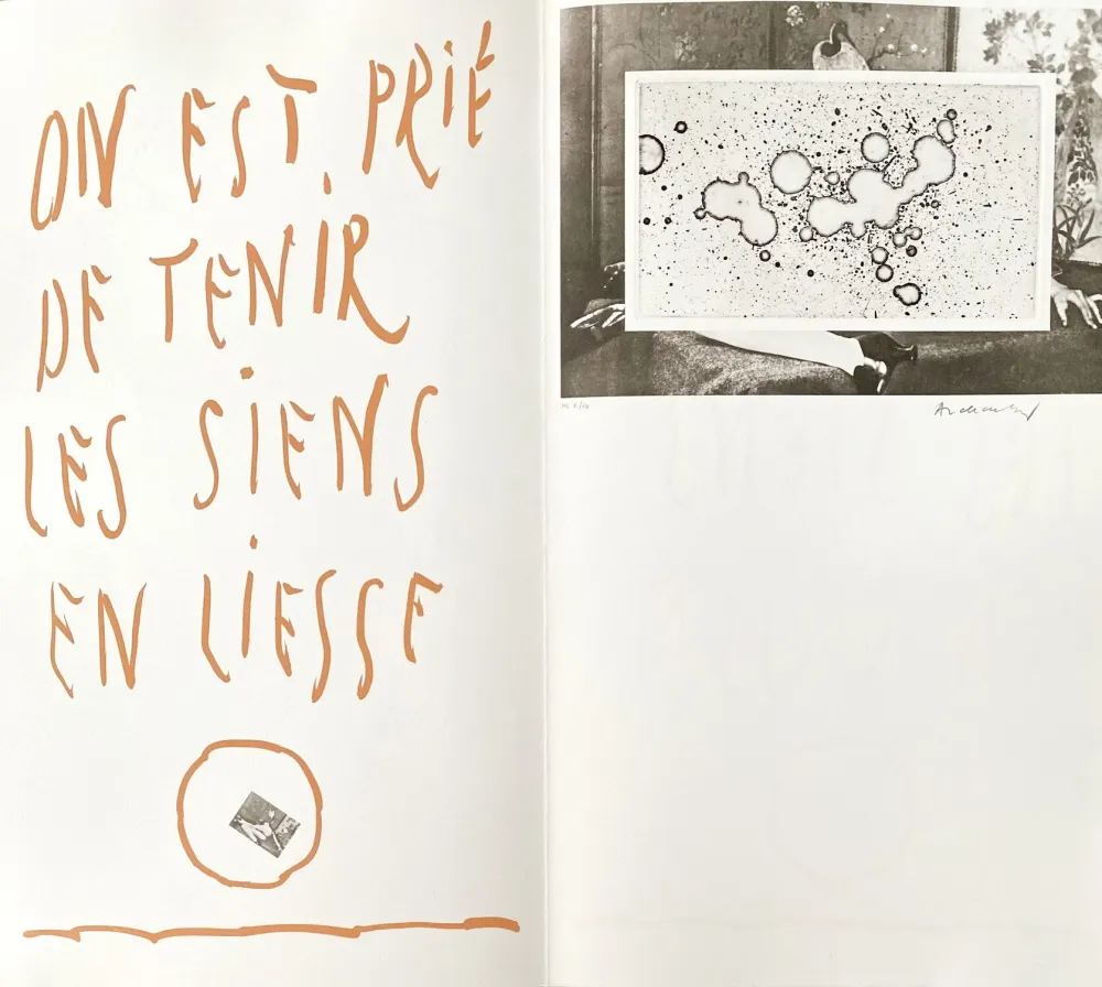 Radierung Alechinsky - On est prié de tenir les siens en liesse