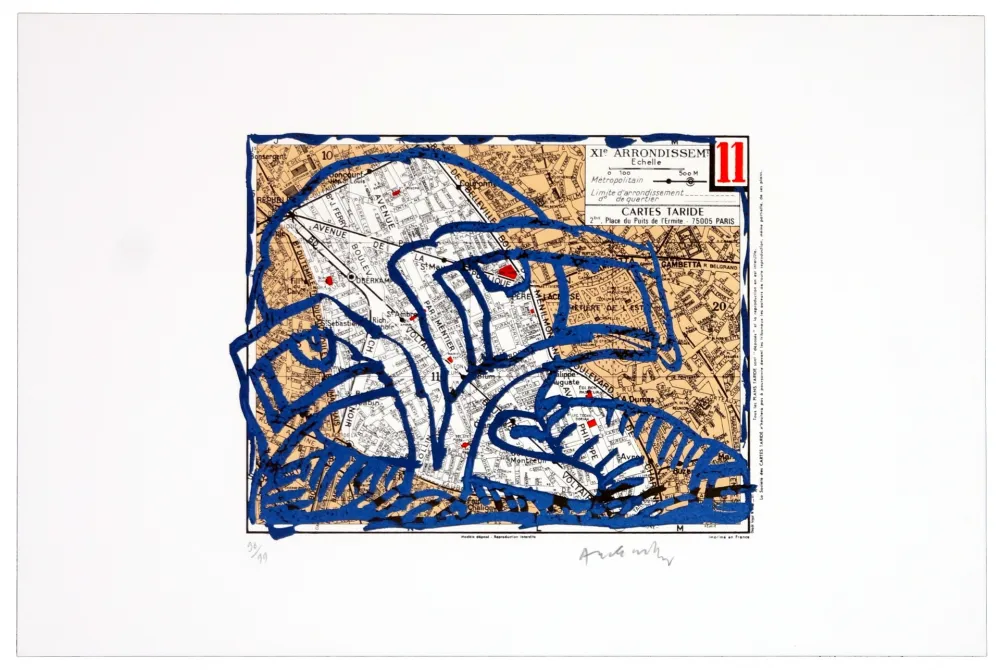 Lithographie Alechinsky - Onzième arrondissement (Paris)