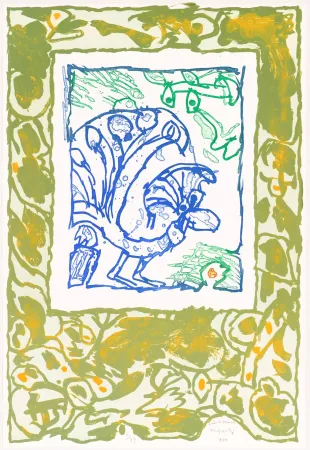 Lithographie Alechinsky - Paon différencié