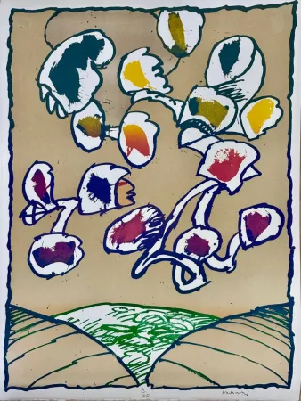 Lithographie Alechinsky - Paris Flying Objects