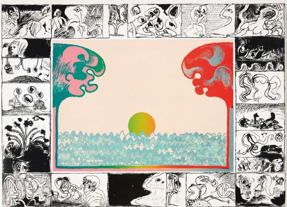 Lithographie Alechinsky - Pastiche et mélange