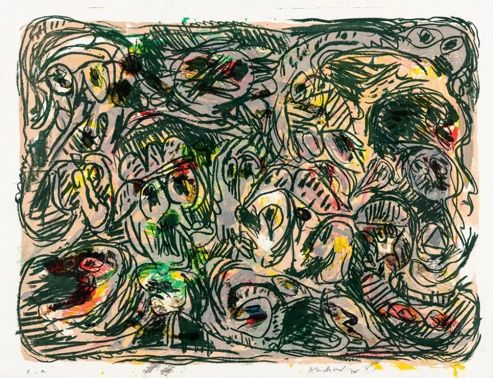 Lithographie Alechinsky - Plan d'ensemble