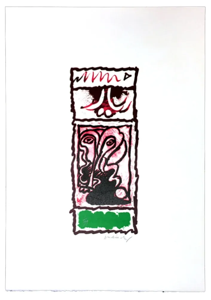 Linolschnitt Alechinsky - Planche X