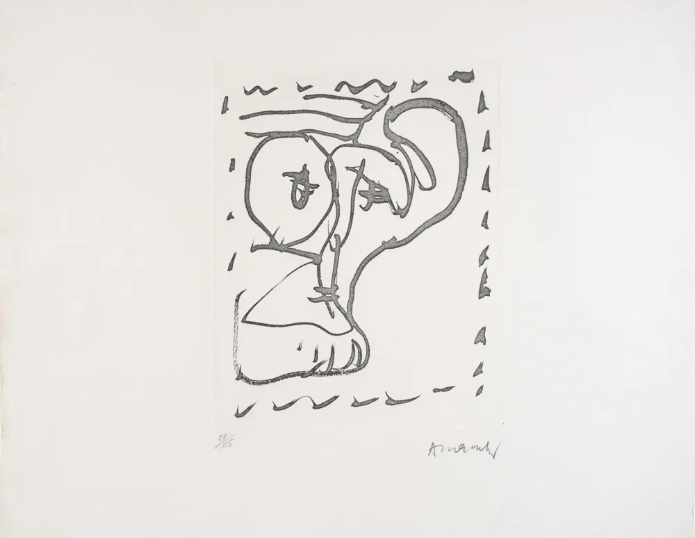 Radierung Alechinsky - Poèmes à voir