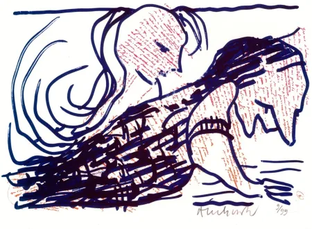 Lithographie Alechinsky - Pointes et feutres