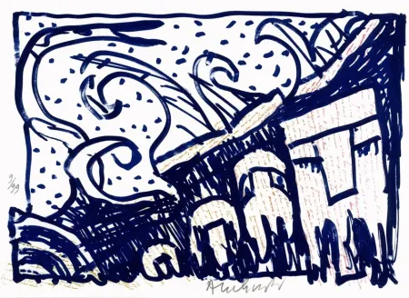 Lithographie Alechinsky - Pointes et Feutres