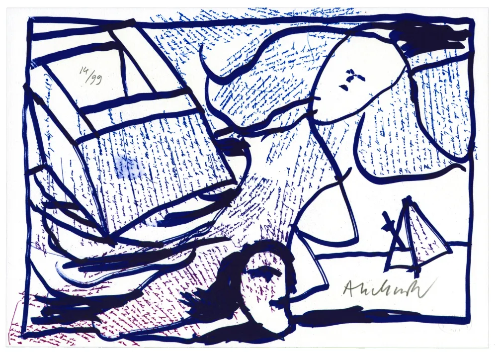 Lithographie Alechinsky - Pointes et Feutres (5)