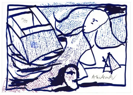 Lithographie Alechinsky - Pointes et Feutres (5)