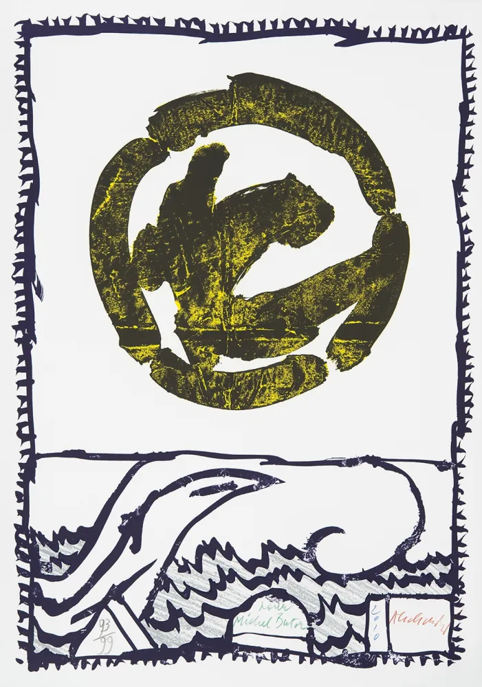 Lithographie Alechinsky - Pour Michel Butor