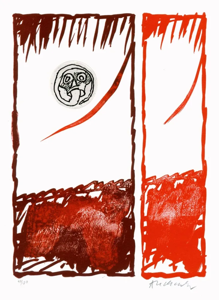 Radierung Alechinsky - Pour Vacillations