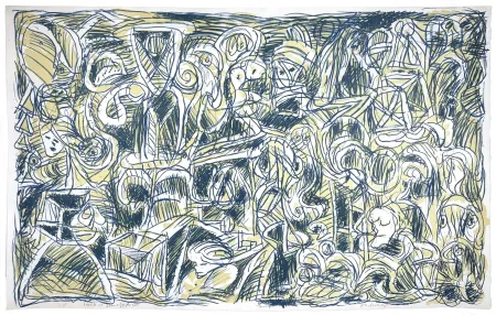 Lithographie Alechinsky - Problème démographique