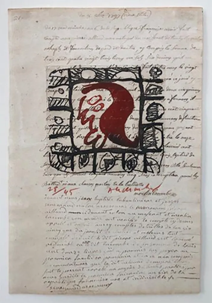 Radierung Alechinsky - Rêve de l'ammonite