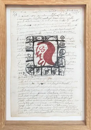 Radierung Alechinsky - Rêve de l'ammonite