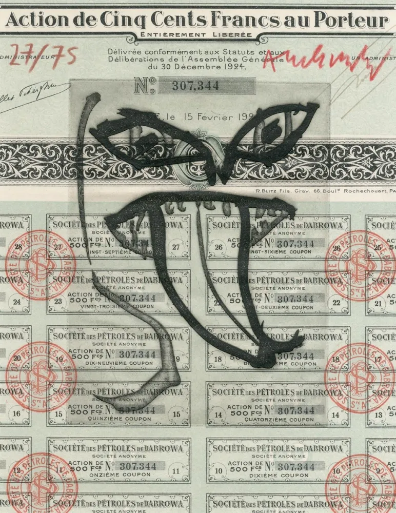 Radierung Alechinsky - Ruine des compagnies pétrolières