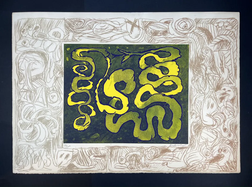 Radierung Alechinsky - Sans sonnette