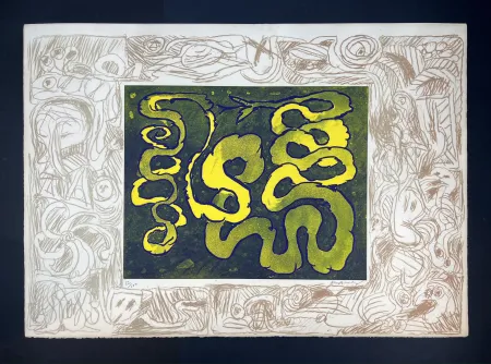 Radierung Alechinsky - Sans sonnette