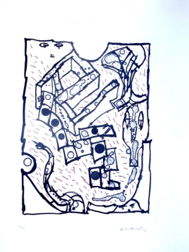 Radierung Und Aquatinta Alechinsky - Sans Titre
