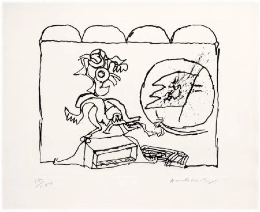 Radierung Alechinsky - Sans titre