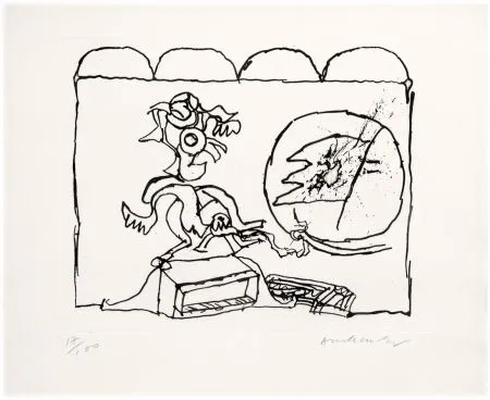 Radierung Alechinsky - Sans titre