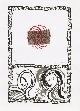 Radierung Alechinsky - Serpent 01
