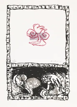 Radierung Alechinsky - Serpent 03