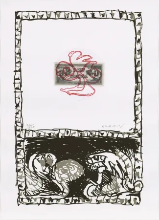 Radierung Alechinsky - Serpent 03