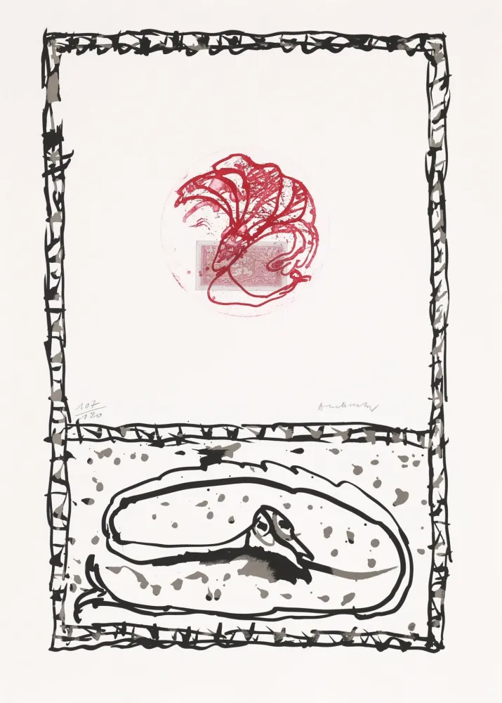 Radierung Alechinsky - Serpent 05