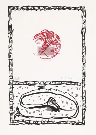 Radierung Alechinsky - Serpent 05