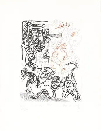 Radierung Alechinsky - Serpent de terre