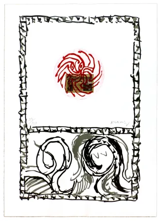 Radierung Alechinsky - Serpent II