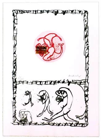 Radierung Alechinsky - Serpent IV