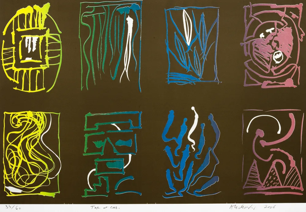 Lithographie Alechinsky - Tap et car