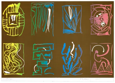 Lithographie Alechinsky - Tapis et Caries