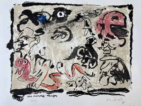 Lithographie Alechinsky - Une minorité ethnique