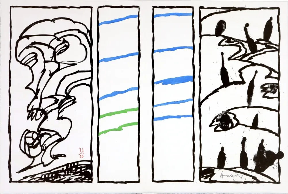 Lithographie Alechinsky - Vacillations