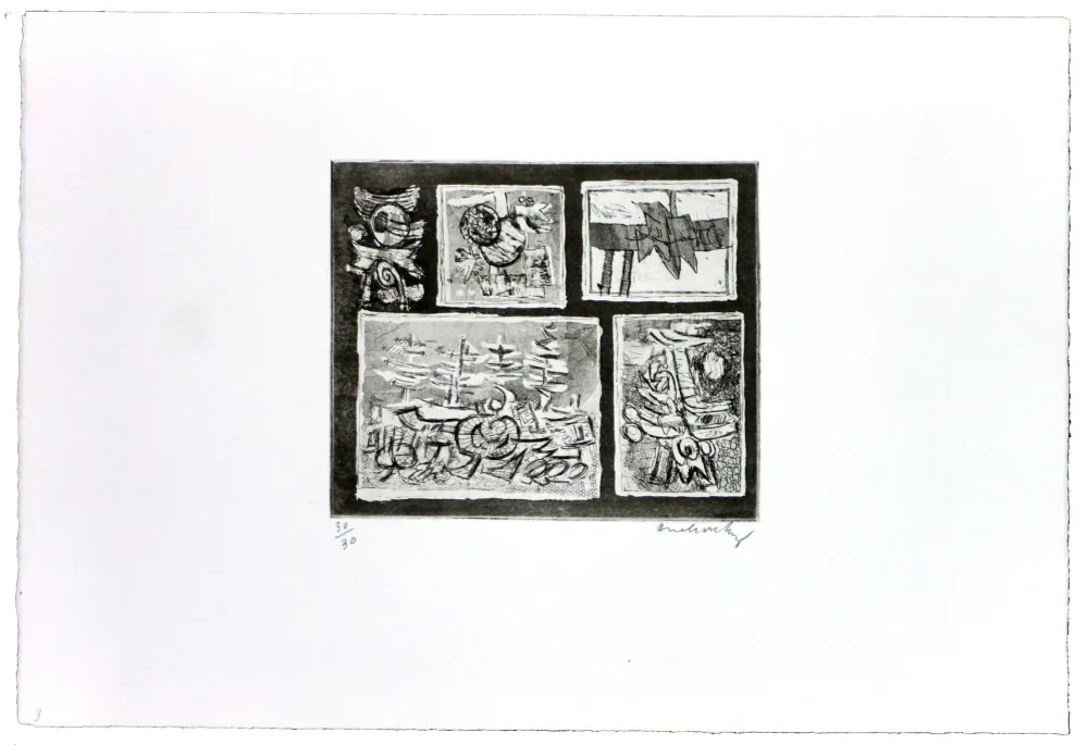 Radierung Alechinsky - Végétal