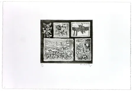 Radierung Alechinsky - Végétal