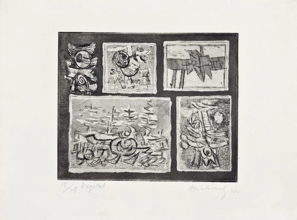 Radierung Alechinsky - Végétal