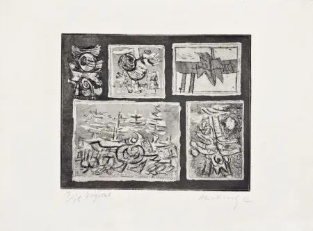 Radierung Alechinsky - Végétal