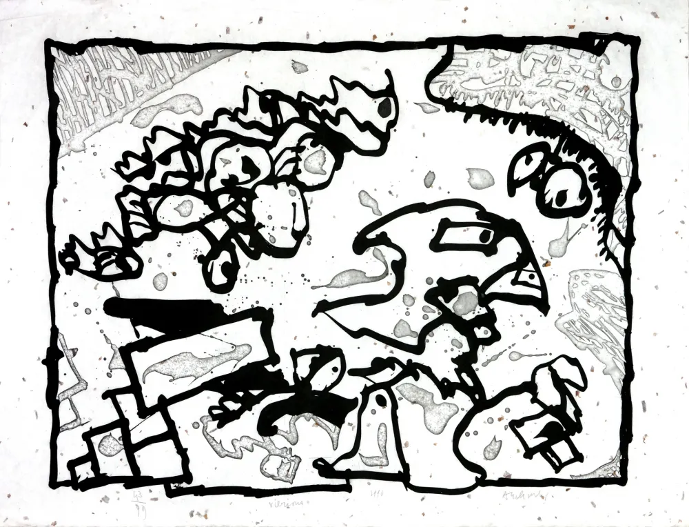 Radierung Alechinsky - Vibrions