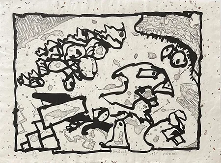 Stich Alechinsky - Vibrions noir